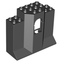Panel 3 x 8 x 6 with Arched Window in Black