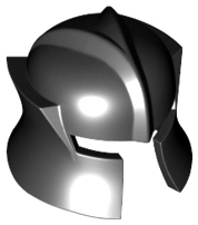 Helmet Castle with Cheek Protection Angled in Black