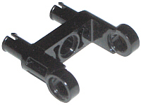 Technic Pin Connector Toggle Joint Smooth Double with 2 Pins in Black