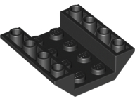 Brick Sloped Inverted 45° 4 x 4 Double with 4 x 2 Recessed in Black