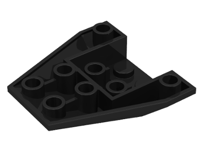 Brick Wedged, Sloped Inverted 4 x 4 Triple [2 Connections between Front Studs] in Black