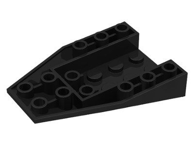 Brick Wedged, Sloped Inverted 6 x 4 with 2 Stud Connections in Black