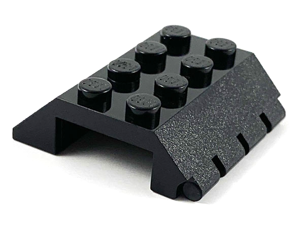 Slope 45° 4 x 4 Double with Hinge in Black