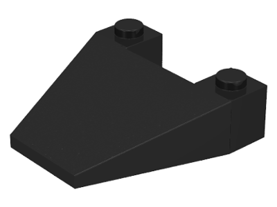 Brick Wedged, Sloped 4 x 4 Taper in Black
