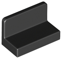 Panel 1 x 2 x 1 [Rounded Corners] in Black
