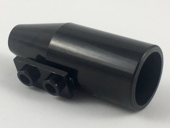 Engine Smooth Large, Cone Back [1 x 2 Thin Top Plate] in Black
