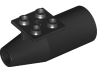 Engine Smooth Large [2 x 2 Thin Top Plate] in Black