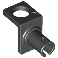 Minifig Neckwear Bracket with Technic Pin in Black