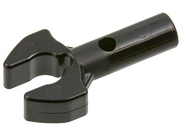Bar 1L with Clip [Cut Edges and One Side Hole] [Gap in Clip] in Black