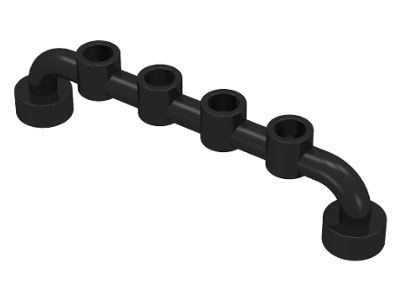Bar 1 x 6 [Open Studs] in Black