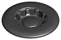 Hub Cap 24mm without Tube in Black