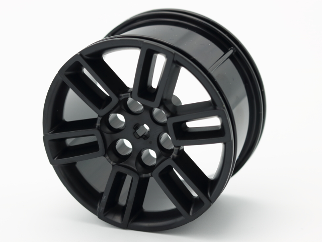 Wheel 56 x 34 Technic Racing Medium with 6 Pin Holes, Open Spokes in Black