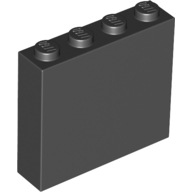 Brick 1 x 4 x 3 in Black