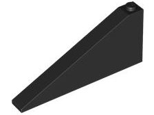 Brick Sloped 25° 1 x 8 x 3 in Black