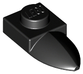 Plate Special 1 x 1 with Tooth in Black