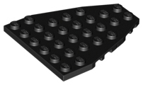 Wedge Plate 7 x 6 Boat Bow with Stud Notches in Black