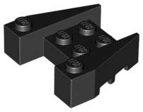 Brick Wedged 3 x 4 [Stud Notches] in Black
