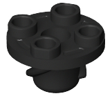 Plate Special Round 2 x 2 with Rotation Stem and Screw in Black
