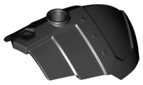 Large Figure Shoulder Cover, Armor, Smooth in Black