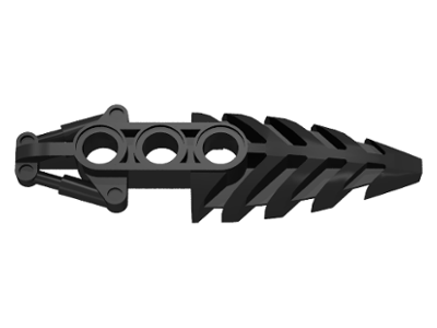 Large Figure Foot, with 3 Holes, Visorak in Black