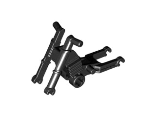 Vehicle Base, Motorcycle Chassis, Long Fairing Mounts in Black