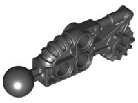 Large Figure Skeletal, Limb, with Ball Joint, and Gear with Axle Hole (Toa Hordika) in Black
