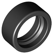 Tyre 14 x 6 Solid Smooth in Black