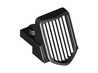Grille 1 x 2 x 2 2/3 Sloping in Black