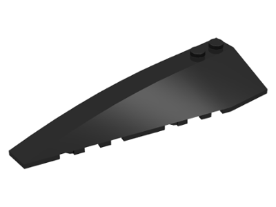 Brick Wedged, Curved 10 x 3 Left in Black