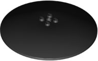 Dish 10 x 10 Inverted (Radar) with Solid Studs in Black