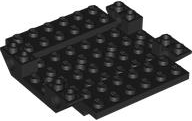 Aircraft Fuselage 8 x 8 Bottom with 4 Pin Holes in Black