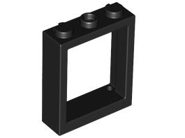 Window Frame 1 x 3 x 3 in Black