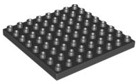 Duplo Plate 8 x 8 in Black