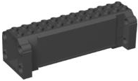 Crane Section 4 x 12 x 3 with 8 Pin Holes in Black