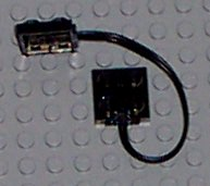 Wire with Brick 2 x 2 x 1/3 Pair, 15L in Black