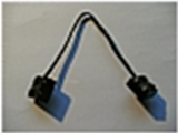 Wire with Brick 2 x 2 x 2/3 Pair, 21L in Black