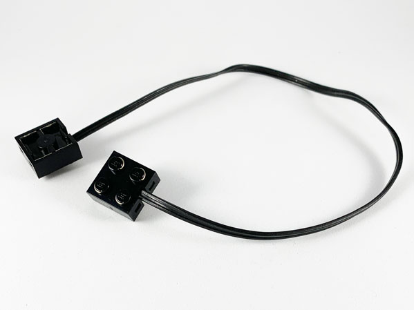Wire with Brick 2 x 2 x 2/3 Pair, 36L in Black