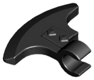 Weapon Axe Head, Clip-on (Viking) [Thick Clip] in Black