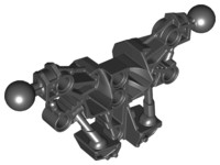 Large Figure Skeletal, Torso with 2 Ball Joints (Piraka) in Black
