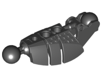 Large Figure Skeletal, Limb, Plated with 2 Ball Joints (Piraka) in Black