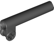 Technic Axle and Pin Connector, Perpendicular with Extension in Black