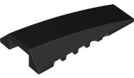 Brick Wedged, Curved 4 x 8 No Top Studs in Black
