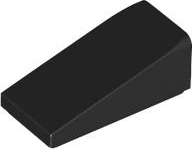 Brick Sloped 18° 2 x 1 x 2/3 in Black