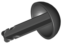 Duplo Cannon Ball 1/2 with Axle Connector in Black