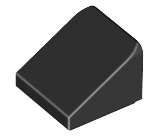 Brick Sloped 30° 1 x 1 x 2/3 (Cheese Slope) in Black