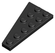 Wedge Plate 6 x 3 Right in Black