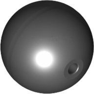 Projectile, Large Figure Weapon, Zamor Sphere / Ball in Black