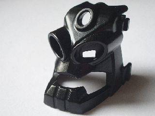 Large Figure Mask from Canister Lid (Piraka Reidak) - Set 8900 in Black