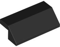 Brick Sloped 45° 2 x 4 with 2/3 Inverted Cutout and no Studs in Black