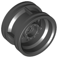 Wheel 30.4 x 20 without Pinholes, with Reinforced Rim in Black